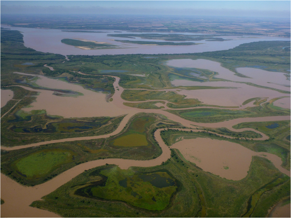 Río Paraná - vista aérea